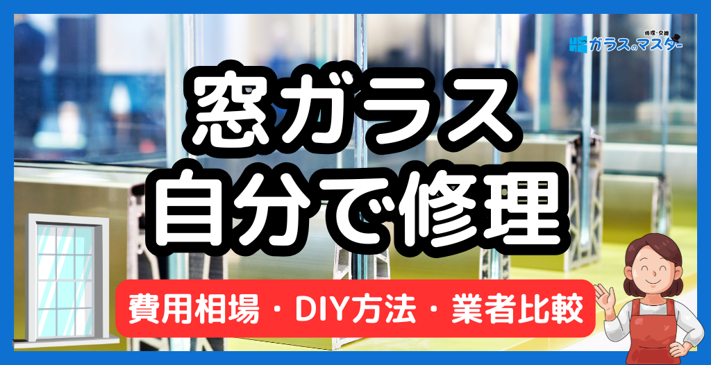 窓ガラスが割れたら自分で修理できる？費用相場とDIY方法・業者比較を徹底解説